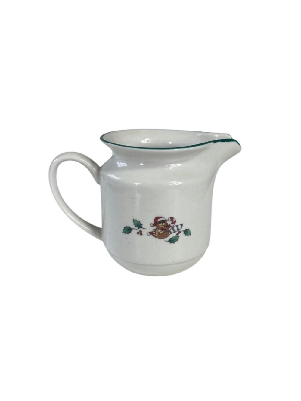 Whimsical Christmas Ceramic Creamer Pitcher The Salem China Co. Holiday - Picture 3 of 7